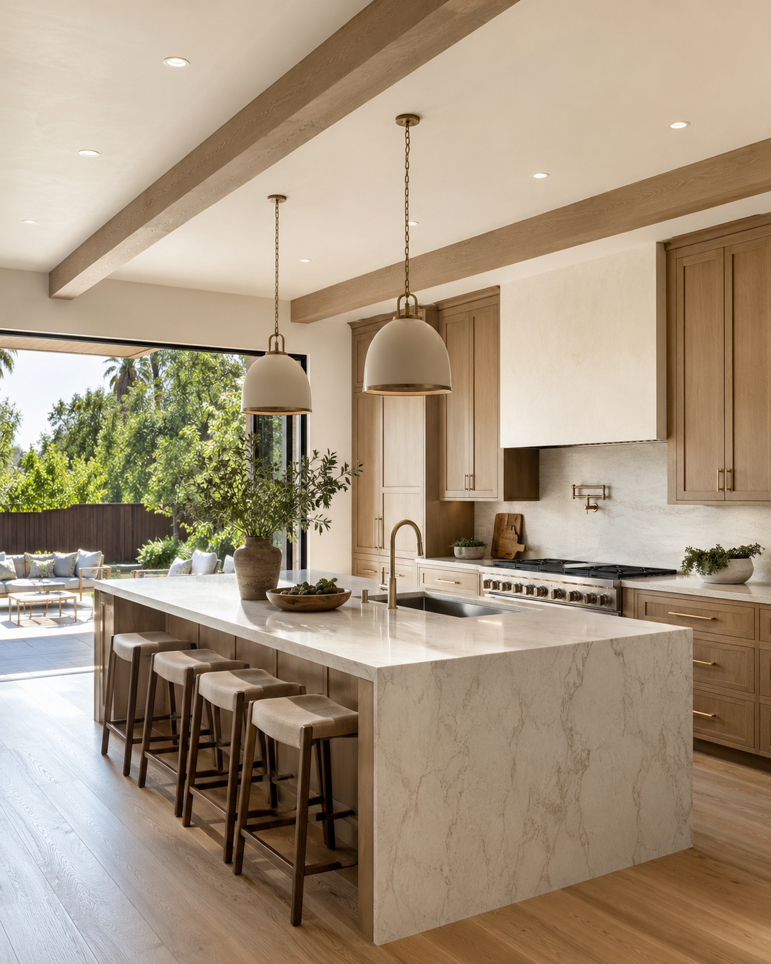 Custom kitchen remodel completed by H&M Construction