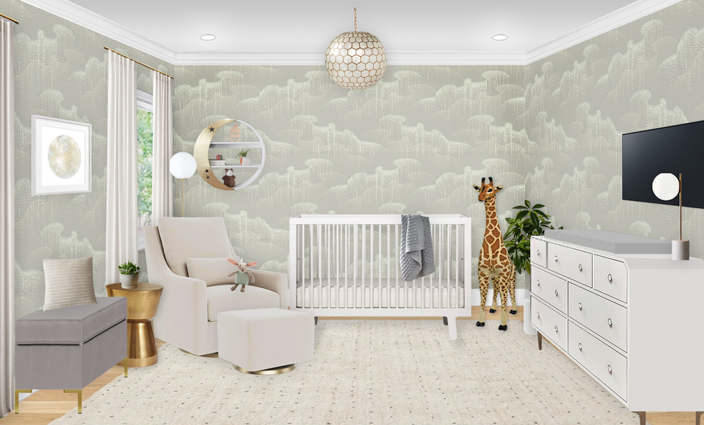 Celestial inspired gender neutral nursery design