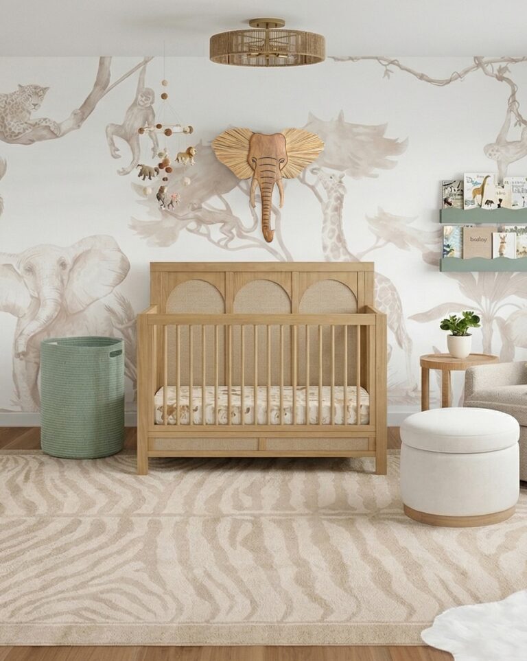 Safari Theme Nursery Design by Little Crown Interiors