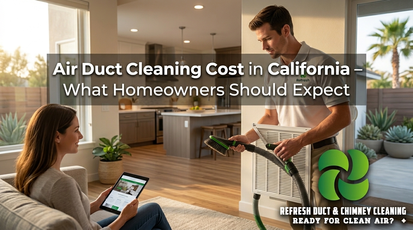Air Duct Cleaning Cost in California – What Homeowners Should Expect