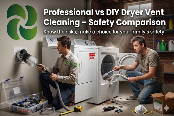 Professional vs DIY Dryer Vent Cleaning – Safety Comparison