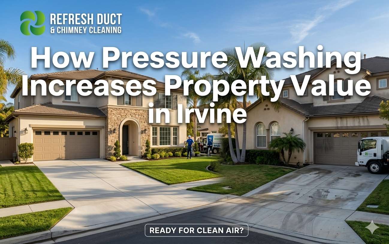 How Pressure Washing Increases Property Value in Irvine
